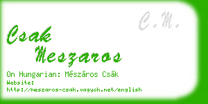 csak meszaros business card